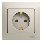 Glossa молочный розетка с заземлением, (в сборе) GSL000942 Glossa молочный розетка с заземлением, (в сборе) GSL000942