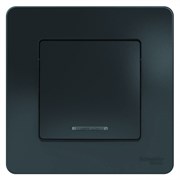 Blanca внутренняя антрацит выключатель 1-клавишный с подсветкой, 10А, 250B BLNVS010116