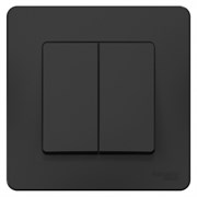 Blanca внутренняя антрацит переключатель 2-клавишный, 10А, 250B BLNVS106606