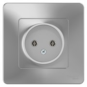 Blanca внутренняя алюминий розетка без заземления без шторок 16А, 250В BLNRS000013