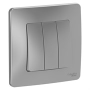 Blanca внутренняя алюминий выключатель 3-клавишный, 10А, 250B BLNVS100503