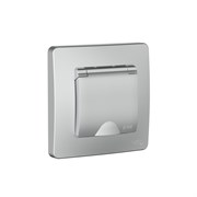 Systeme Electric Blanca внутр Алюминий Розетка с/з IP44 со шторками, с крышкой, 16А, 250В BLNRS441113