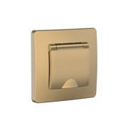 Systeme Electric Blanca внутр Титан Розетка с/з IP44 со шторками, с крышкой, 16А, 250В BLNRS441114