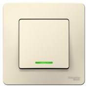 Blanca внутренняя молочная переключатель 1-клавишный с подсветкой, 10А,250B BLNVS010612
