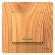 Blanca внутренняя ясень выключатель 1-клавишный с подсветкой, 10А, 250B BLNVS010115
