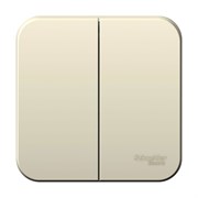 Blanca наружняя молочная выключатель 2-клавишный 10А, 250B, изолированная пластина BLNVA105012 Blanca наружняя молочная выключатель 2-клавишный 10А, 250B, изолированная пластина BLNVA105012