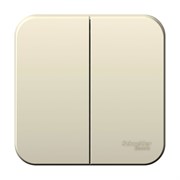 Blanca наружняя молочная выключатель 2-клавишный 6А, 250B, изолированная пластина BLNVA065012 Blanca наружняя молочная выключатель 2-клавишный 6А, 250B, изолированная пластина BLNVA065012