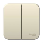 Blanca наружняя молочная выключатель 2-клавишный, 10А, 250B BLNVA105002 Blanca наружняя молочная выключатель 2-клавишный, 10А, 250B BLNVA105002