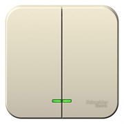 Blanca наружняя молочная выключатель 2-клавишный с подсветкой, 6А, 250В BLNVA065102 Blanca наружняя молочная выключатель 2-клавишный с подсветкой, 6А, 250В BLNVA065102