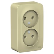 Blanca наружняя бежевый розетка 2-ая без заземления без шторок, изолированная пластина 16А, 250В BLNRA000217 Blanca наружняя бежевый розетка 2-ая без заземления без шторок, изолированная пластина 16А, 250В BLNRA000217