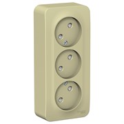 Blanca наружняя бежевый розетка 3-ая без заземления со шторками, изолированная пластина 16А, 250В BLNRA001317 Blanca наружняя бежевый розетка 3-ая без заземления со шторками, изолированная пластина 16А, 250В BLNRA001317