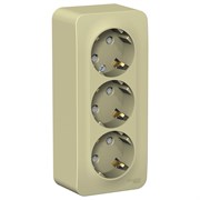 Blanca наружняя бежевый розетка 3-ая с заземлением, со шторками, изолированная пластина 16А, 250В BLNRA011317 Blanca наружняя бежевый розетка 3-ая с заземлением, со шторками, изолированная пластина 16А, 250В BLNRA011317