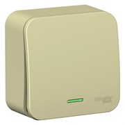 Blanca наружняя бежевый переключатель 1-клавишный (cх.6) с подсветкой, изолированная пластина 10А,250B BLNVA106117 Blanca наружняя бежевый переключатель 1-клавишный (cх.6) с подсветкой, изолированная пластина 10А,250B BLNVA106117