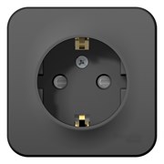 Blanca наружняя антрацит розетка с заземлением, со шторками 16А, 250В, изолированная пластина BLNRA011116 Blanca наружняя антрацит розетка с заземлением, со шторками 16А, 250В, изолированная пластина BLNRA011116