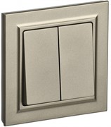 IEK Brite шампань выключатель 2- клавишный 10А в сборе BR-V20-0-10-K37-F IEK Brite шампань выключатель 2- клавишный 10А в сборе BR-V20-0-10-K37-F