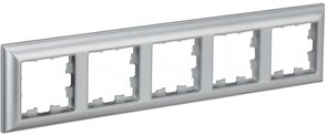 IEK Brite Decor алюминий 3D-форма рамка 5 мест BR-M52-12-K47 IEK Brite Decor алюминий 3D-форма рамка 5 мест BR-M52-12-K47