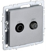 IEK Brite Base алюминий розетка двойная TV+SAT BR-AF20-O-K47 IEK Brite Base алюминий розетка двойная TV+SAT BR-AF20-O-K47