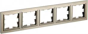 IEK Brite Base шампань рамка 5 мест BR-M52-K37 IEK Brite Base шампань рамка 5 мест BR-M52-K37
