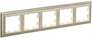 IEK Brite Decor шампань 3D-форма рамка 5 мест BR-M52-12-3-K10 IEK Brite Decor шампань 3D-форма рамка 5 мест BR-M52-12-3-K10