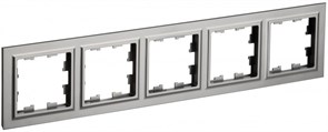 IEK Brite Base сталь рамка 5 мест BR-M52-K46 IEK Brite Base сталь рамка 5 мест BR-M52-K46