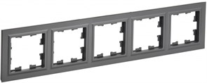 IEK Brite Base графит рамка 5 мест BR-M52-K53 IEK Brite Base графит рамка 5 мест BR-M52-K53