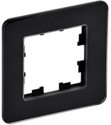 IEK Brite Decor чёрный матовый стекло скруглённые углы рамка 1-местная BR-M12-G-41-K02 IEK Brite Decor чёрный матовый стекло скруглённые углы рамка 1-местная BR-M12-G-41-K02