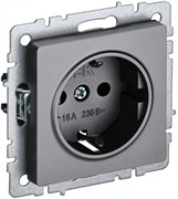 IEK Brite Base сталь розетка 1-м с заземлением, без защитных створок 16А BR-R11-16-K46 IEK Brite Base сталь розетка 1-м с заземлением, без защитных створок 16А BR-R11-16-K46
