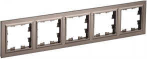 IEK Brite Base тёмная бронза рамка 5 мест BR-M52-K45 IEK Brite Base тёмная бронза рамка 5 мест BR-M52-K45
