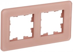 IEK Brite Decor дымчатый матовый стекло скруглённые углы рамка 2-местная BR-M22-G-41-K97 IEK Brite Decor дымчатый матовый стекло скруглённые углы рамка 2-местная BR-M22-G-41-K97