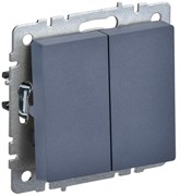 IEK Brite Base маренго выключатель 2- клавишный проходной. 10А BR-V22-0-10-K35 IEK Brite Base маренго выключатель 2- клавишный проходной. 10А BR-V22-0-10-K35