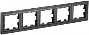 IEK Brite Base чёрный рамка 5-местная BR-M52-K02 IEK Brite Base чёрный рамка 5-местная BR-M52-K02