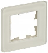 IEK Brite Decor песчаный матовый стекло скруглённые углы рамка 1 место BR-M12-G-41-K98 IEK Brite Decor песчаный матовый стекло скруглённые углы рамка 1 место BR-M12-G-41-K98