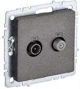 IEK Brite Base тёмная бронза розетка двойная TV+SAT BR-AF20-O-K45 IEK Brite Base тёмная бронза розетка двойная TV+SAT BR-AF20-O-K45