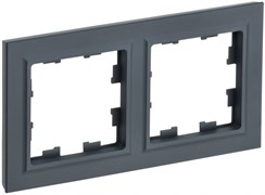 IEK Brite Base графит рамка 2 места BR-M22-K53 IEK Brite Base графит рамка 2 места BR-M22-K53