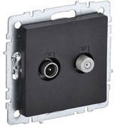 IEK Brite Base чёрный розетка двойная TV+SAT BR-AF20-O-K02 IEK Brite Base чёрный розетка двойная TV+SAT BR-AF20-O-K02