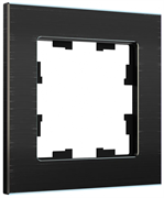 IEK Brite Decor чёрный металл рамка 1 место BR-M12-M-K02 IEK Brite Decor чёрный металл рамка 1 место BR-M12-M-K02