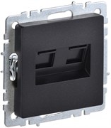 IEK Brite Base чёрный розетка двойная RJ11+RJ45 кат.5E BR-KT20-O-1-K02 IEK Brite Base чёрный розетка двойная RJ11+RJ45 кат.5E BR-KT20-O-1-K02
