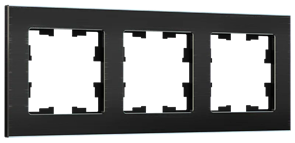 IEK Brite Decor чёрный металл рамка 3 места BR-M32-M-K02 IEK Brite Decor чёрный металл рамка 3 места BR-M32-M-K02