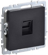 IEK Brite Base чёрный розетка компьютерная RJ45 кат.5E BR-K10-1-K02 IEK Brite Base чёрный розетка компьютерная RJ45 кат.5E BR-K10-1-K02