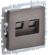 IEK Brite Base тёмная бронза розетка компьютерная 2-ая RJ45 кат.6 BR-K20-2-K45 IEK Brite Base тёмная бронза розетка компьютерная 2-ая RJ45 кат.6 BR-K20-2-K45