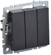 IEK Brite Base чёрный выключатель 3 клавишный 10А BR-V30-0-10-K02 IEK Brite Base чёрный выключатель 3 клавишный 10А BR-V30-0-10-K02