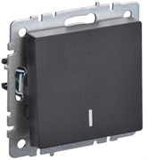 IEK Brite Base чёрный выключатель 1-клавишный с индик 10А BR-V10-1-10-K02 IEK Brite Base чёрный выключатель 1-клавишный с индик 10А BR-V10-1-10-K02