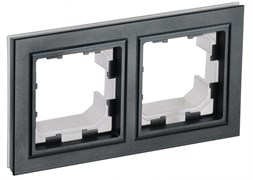 IEK Brite Base чёрный рамка 2 места IP44 BR-M22-44-K02 IEK Brite Base чёрный рамка 2 места IP44 BR-M22-44-K02