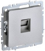 IEK Brite Base алюминий розетка компьютерная RJ45 кат.5E BR-K10-1-K47 IEK Brite Base алюминий розетка компьютерная RJ45 кат.5E BR-K10-1-K47