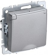 IEK Brite Base алюминий розетка 1-м с заземлением, с защ шторк и крышкой 16А IP20 BR-R16-16-K47 IEK Brite Base алюминий розетка 1-м с заземлением, с защ шторк и крышкой 16А IP20 BR-R16-16-K47