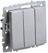 IEK Brite Base алюминий выключатель 3 клавишный 10А BR-V30-0-10-K47 IEK Brite Base алюминий выключатель 3 клавишный 10А BR-V30-0-10-K47