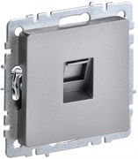 IEK Brite Base сталь розетка компьютерная RJ45 кат.5E BR-K10-1-K46 IEK Brite Base сталь розетка компьютерная RJ45 кат.5E BR-K10-1-K46