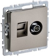 IEK Brite Base шампань розетка двойная TV+RJ45 кат.5E BR-AK20-1-K37 IEK Brite Base шампань розетка двойная TV+RJ45 кат.5E BR-AK20-1-K37
