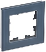 IEK Brite Decor маренго матовый стекло рамка 1-местная BR-M12-G-31-K35 IEK Brite Decor маренго матовый стекло рамка 1-местная BR-M12-G-31-K35