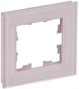 IEK Brite Decor розовый матовый стекло рамка 1-местная BR-M12-G-31-K14 IEK Brite Decor розовый матовый стекло рамка 1-местная BR-M12-G-31-K14